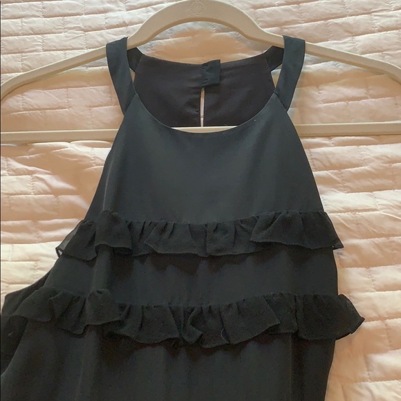 Tibi Black Dress with Ruffle Detail - Picture 3 of 3